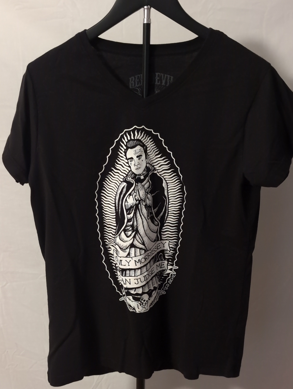 Red Devil Clothing Morrissey De Guadalupe Long Sleeve T-Shirt Size L Black